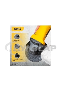 Углошлифовальная машина сетевая Deli DL-JM125-E1 (900Вт, 125мм, 12000об/мин, картон)