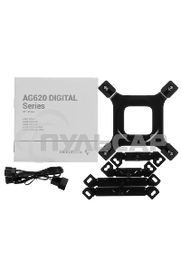 Кулер для процессора DEEPCOOL AG620 DIGITAL серебристый/черный, 120 мм, алюминий/медь, 1950 об/мин, 29.4 дБ, 4 pin, 260 Вт, 161 мм