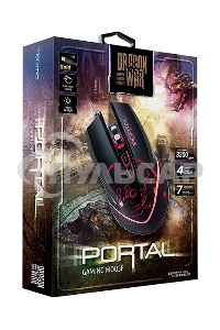 Мышь проводная Qumo Portal M39 черный, 3200 dpi, USB, кнопки - 6