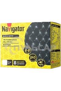 Гирлянда Navigator NGF-N01-240CW-12-2x2m-230-TR-IP20