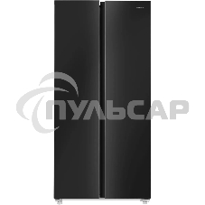 Холодильник Maunfeld MFF177NFBE черный, двухкамерный 263/170л морозилка сбоку, No Frost, Side by Side