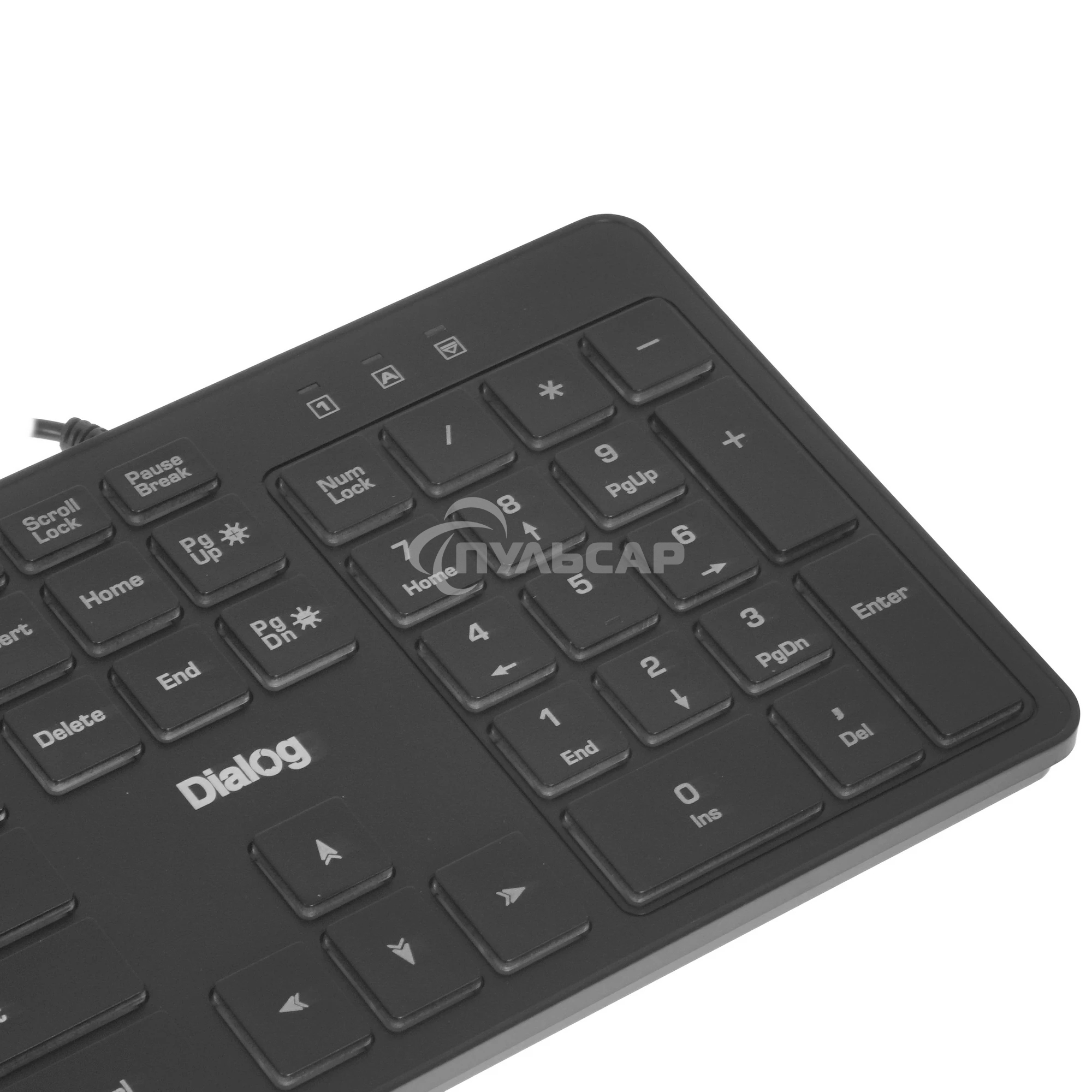 Клавиатура проводная Dialog Katana KK-ML17U BLACK - Multimedia, с янтарной подсветкой клавиш, USB, черная