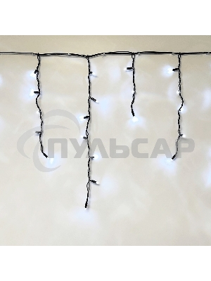 Гирлянда светод. уличная Funray Бахрома SIC-120W, 3.0*0.7м,120 ламп,хол.бел,IP60,черн.шн.1.5м,СОЕД,
