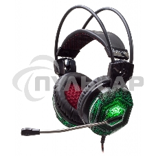 Наушники с микрофоном Oklick HS-L500G черный 2.2м мониторы оголовье