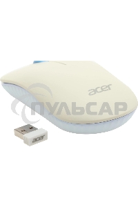 Комплект клавиатура + мышь Acer OCC205 беспроводной USB, 1200 dpi, белый/голубой