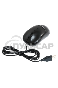 Мышь проводная Nakatomi MON-05U черный, 1000 dpi, USB, кнопки - 3