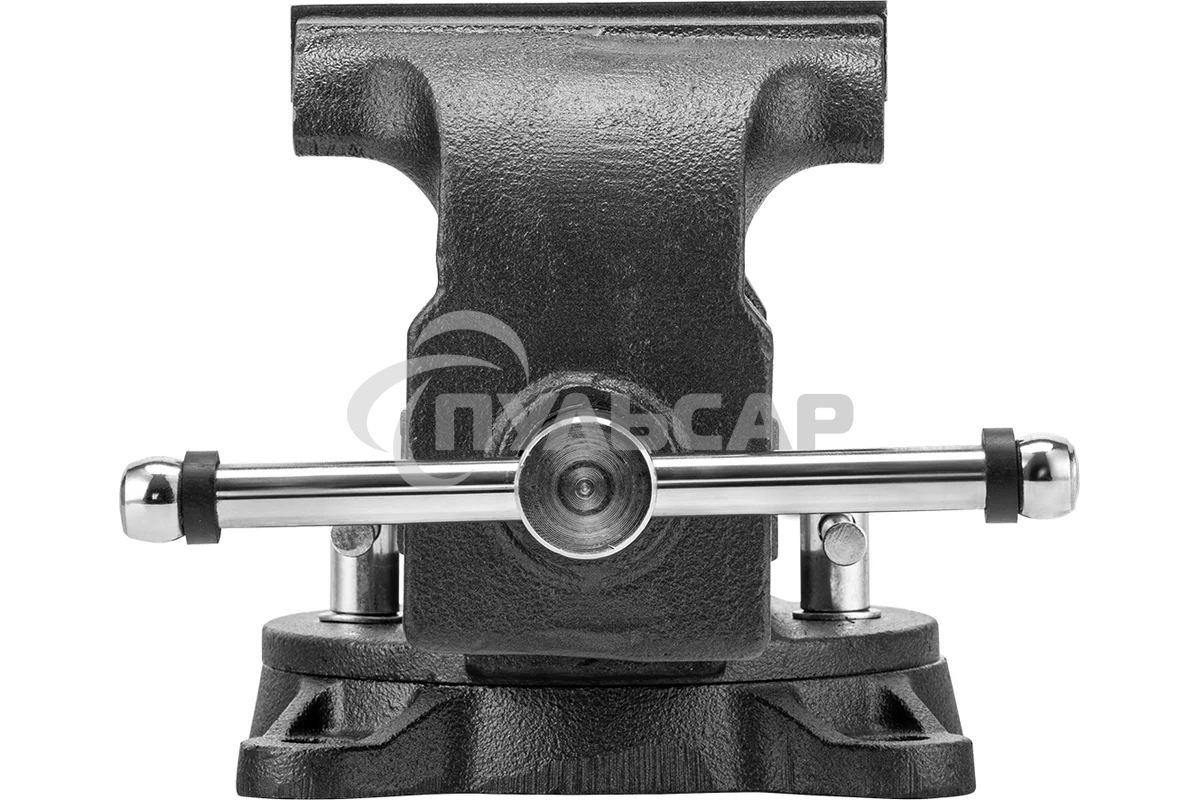 Тиски слесарные Denzel BVH-125, 125 мм, поворотные, стальная направляющая, с наковальней