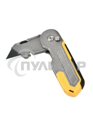 Строительный складной нож с Т-образным лезвием Deli DL007Z в комплекте 6 лезвий, сталь SK2, рукоятка из цинкового сплава