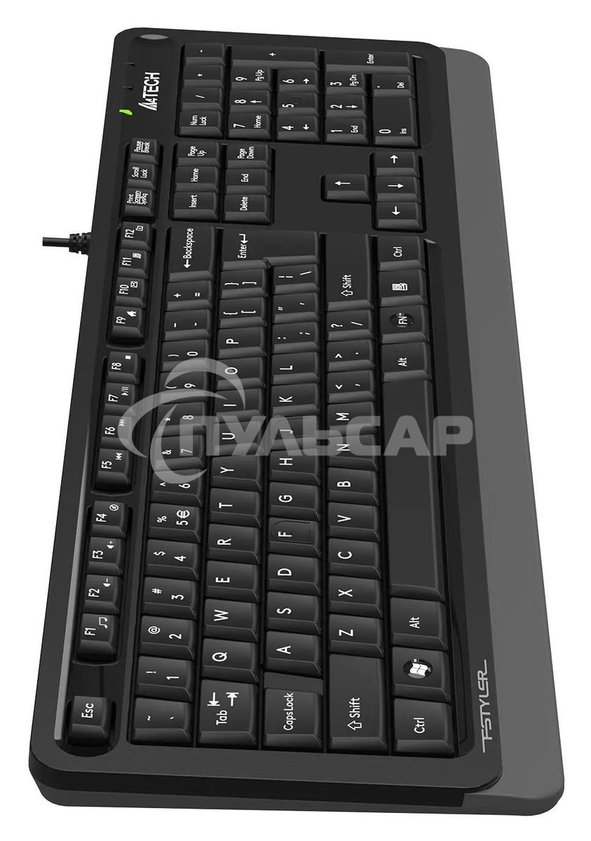 Клавиатура проводная A4Tech Fstyler FKS10, USB, черный/серый