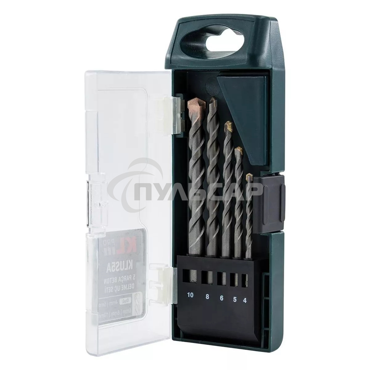 Профессиональный набор сверл по бетону KLPRO KLUS5A (4,5,6,8,10 мм)