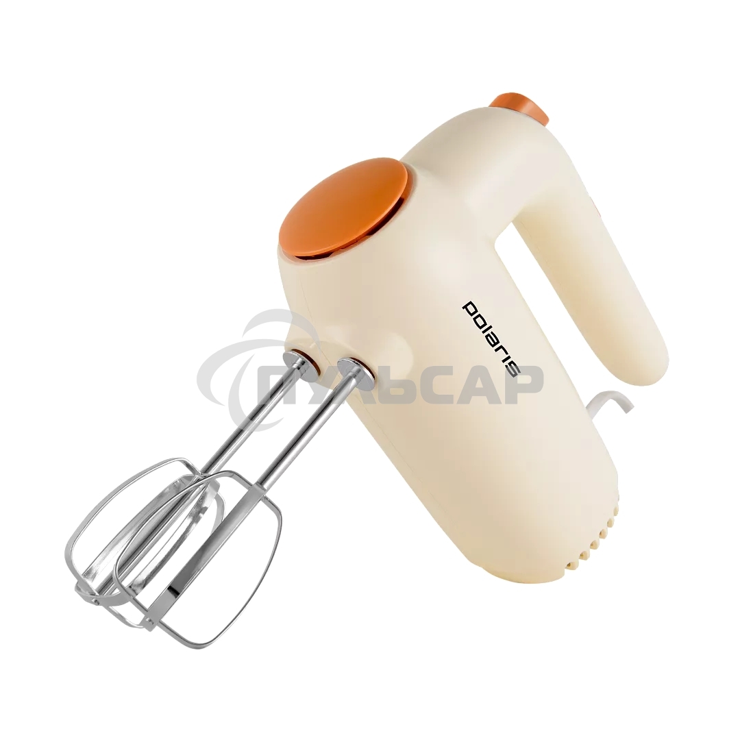 Миксер Polaris PHM 7019 слоновая кость Ручной. Мощность 700 Вт. Число скоростей 5, кол-во насадок 4.