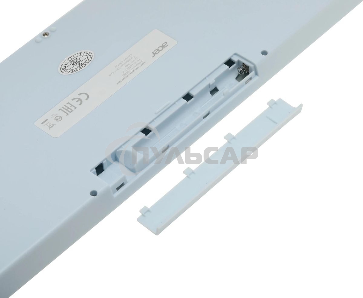 Комплект клавиатура + мышь Acer OCC205 беспроводной USB, 1200 dpi, белый/голубой