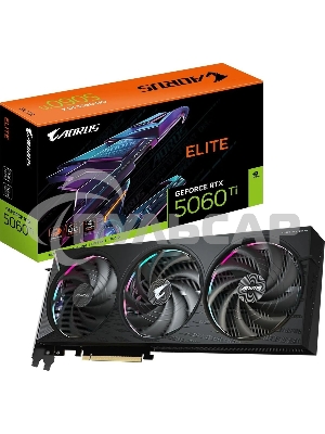 Видеокарта Gigabyte RTX 5060Ti AORUS ELITE 16Gb GDDR7 128bit 3xDP HDMI 3FAN RTL