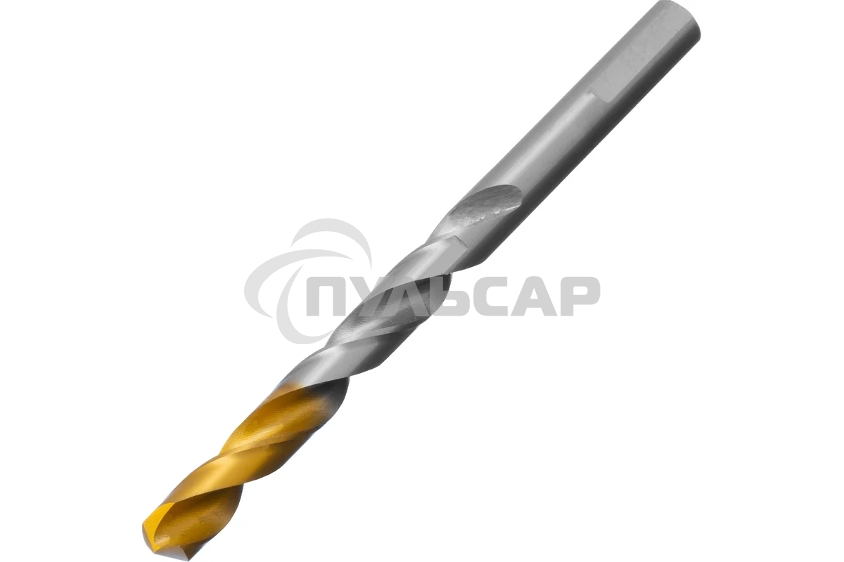 Сверло спиральное по металлу Denzel 8,5 x 117мм, Р6М5, Golden Tip