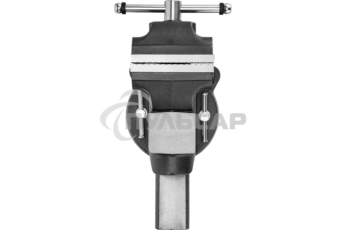 Тиски слесарные Denzel BVH-125, 125 мм, поворотные, стальная направляющая, с наковальней