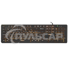Клавиатура проводная Dialog Katana KK-ML17U BLACK - Multimedia, с янтарной подсветкой клавиш, USB, черная