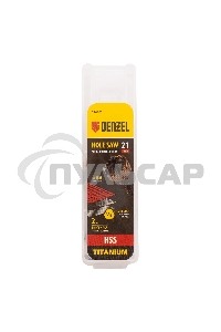 Коронка по металлу Denzel HSS, 21 мм, нитридтитановое покрытие