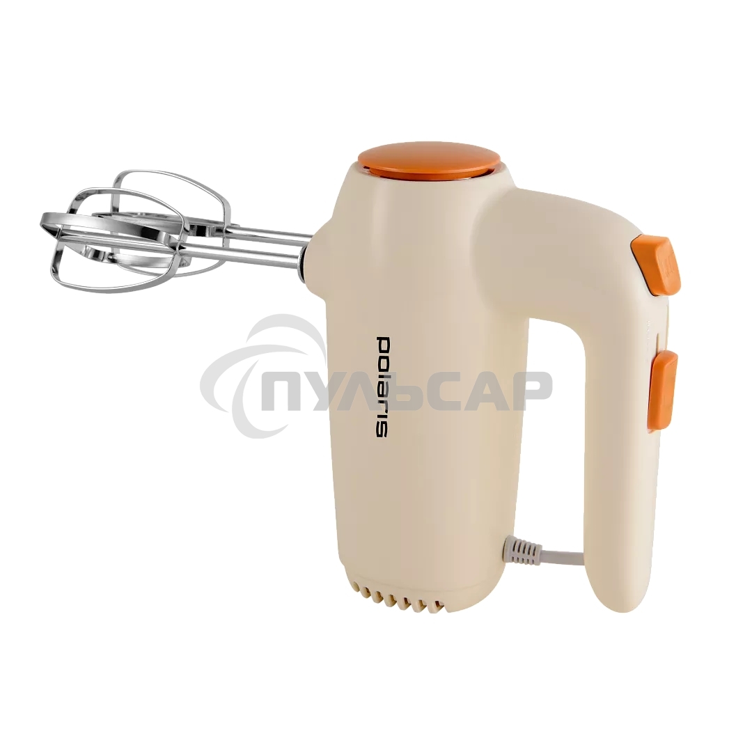 Миксер Polaris PHM 7019 слоновая кость Ручной. Мощность 700 Вт. Число скоростей 5, кол-во насадок 4.