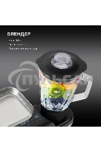 Кухонная машина Hyundai HYM-S8591 планетар.вращ. 1500Вт черный/серебристый