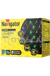Гирлянда Navigator NGF-N01-240RGBY-12-2x1.5m-230-TR-IP44