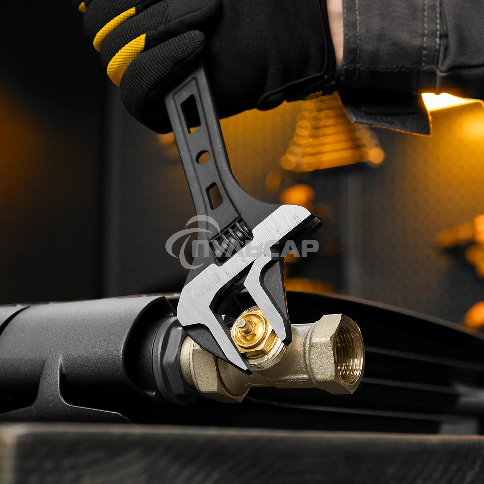 Ключ разводной Denzel 250 мм, CrV, кованый