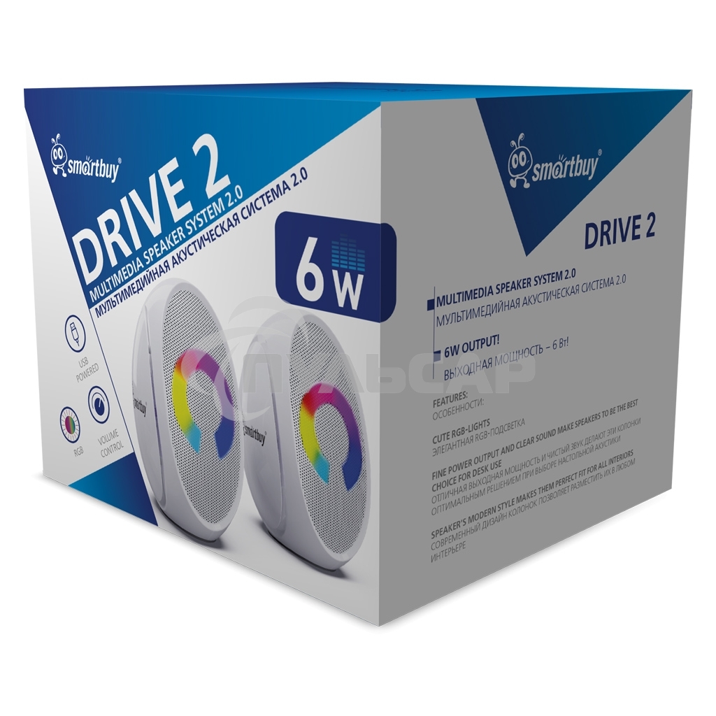 Портативная колонка Smartbuy (SBA-6000) DRIVE 2 белый