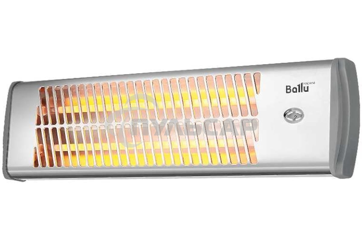 Обогреватель инфракрасный Ballu BIH-LW-1.2 серебристый, кварцевый, 1200 Вт, 20 м2
