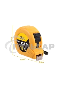Рулетка Deli DL9010B 10м*25мм Метрическая. Корпус ударопрочный, компактный.