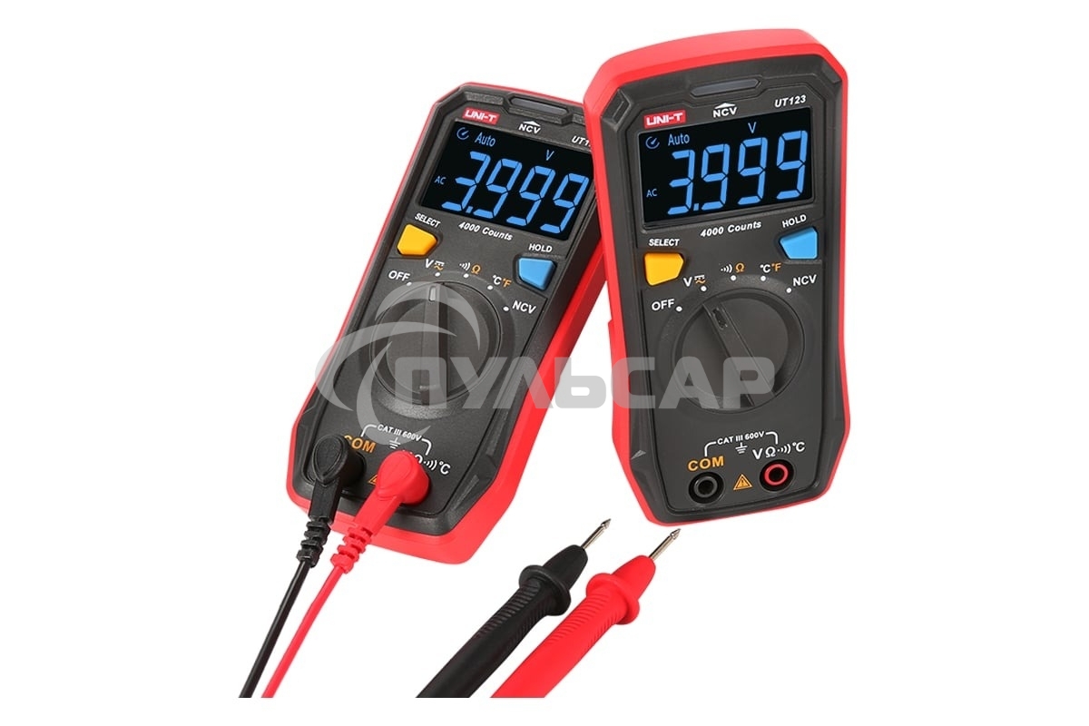 Мультиметр UNI-T Мультиметр UT123, 600В, 20МОм, карманный (0511237)