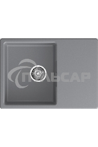 Мойка GranFest Urban 668L темно-серый 1-чаша+крыло 680*490мм, монтаж: врезной, материал: кварц
