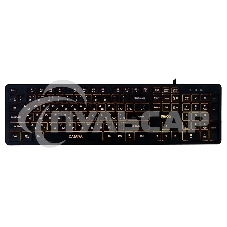 Клавиатура проводная Dialog Katana KK-ML17U BLACK - Multimedia, с янтарной подсветкой клавиш, USB, черная