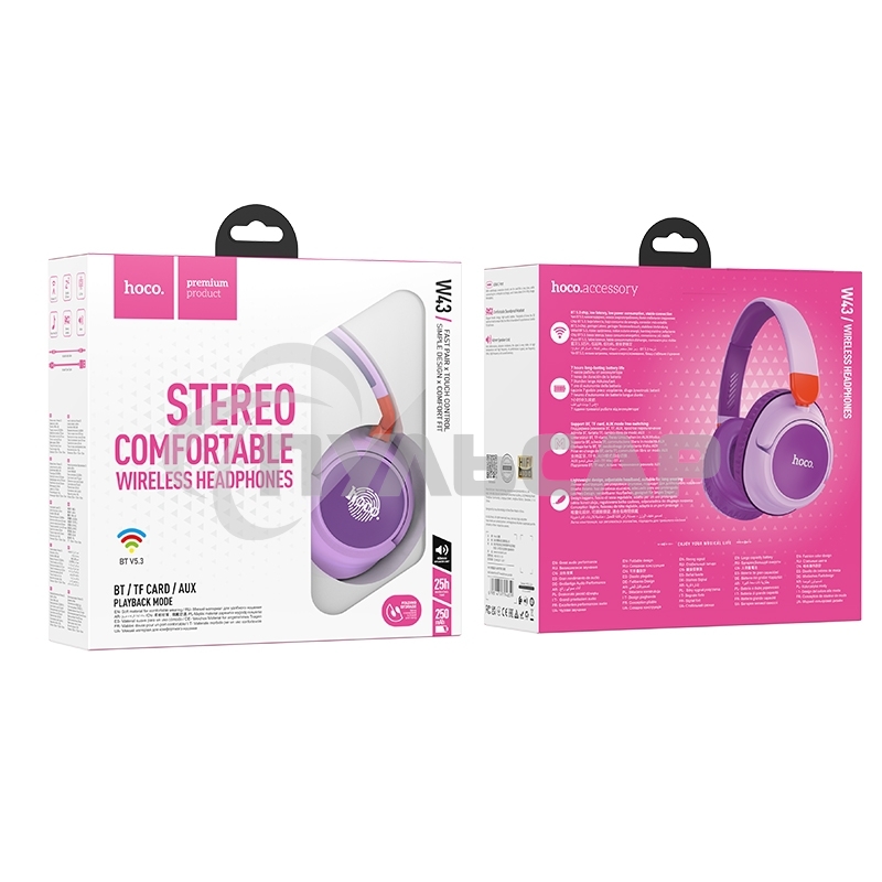 Беспроводные наушники HOCO (6931474794659) W43 Purple