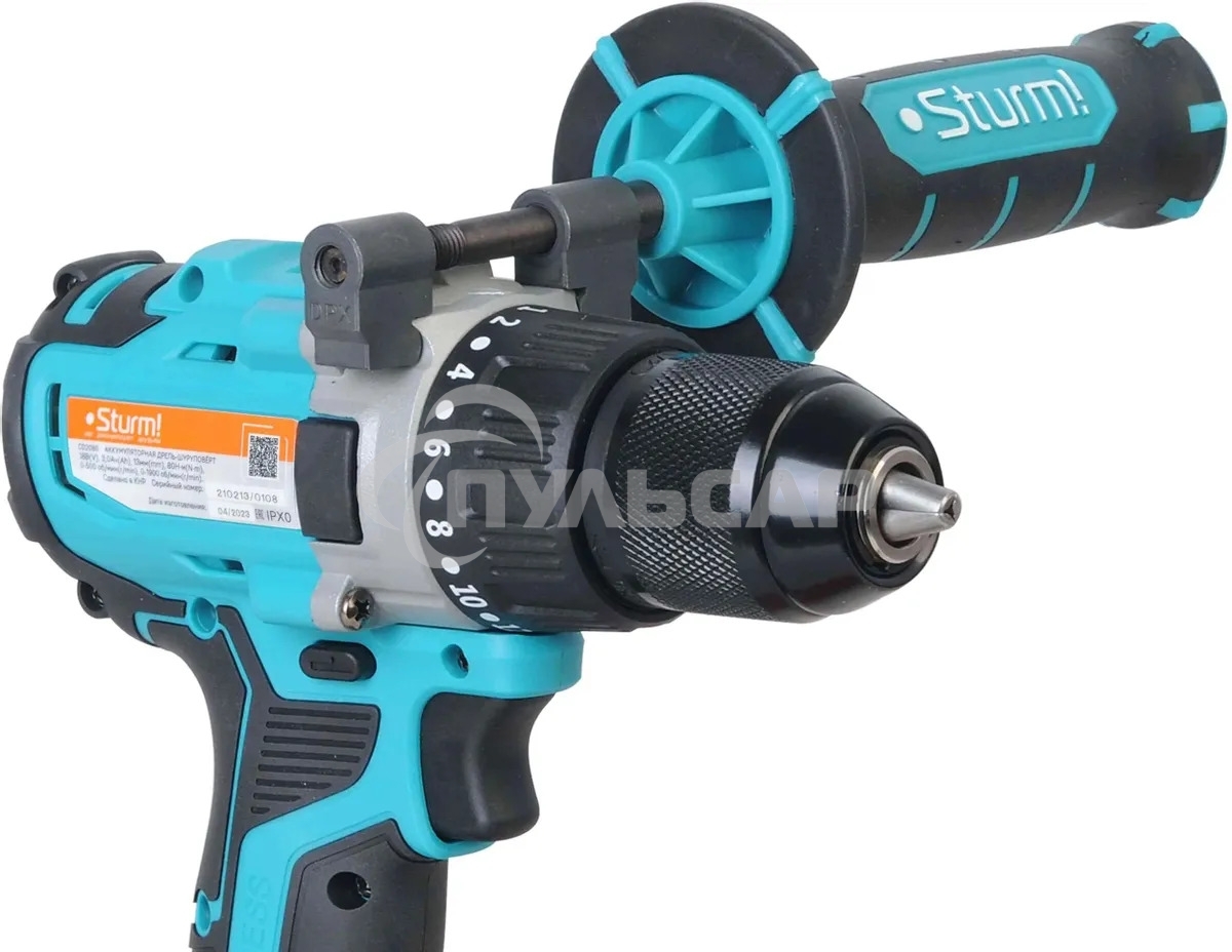 Дрель-шуруповерт Sturm! CD2080 аккум. патрон:быстрозажимной (кейс в комплекте)