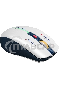 Мышь беспроводная Defender Dila MM-282 белый/синий, 1800 dpi, радиоканал, USB, кнопки - 6