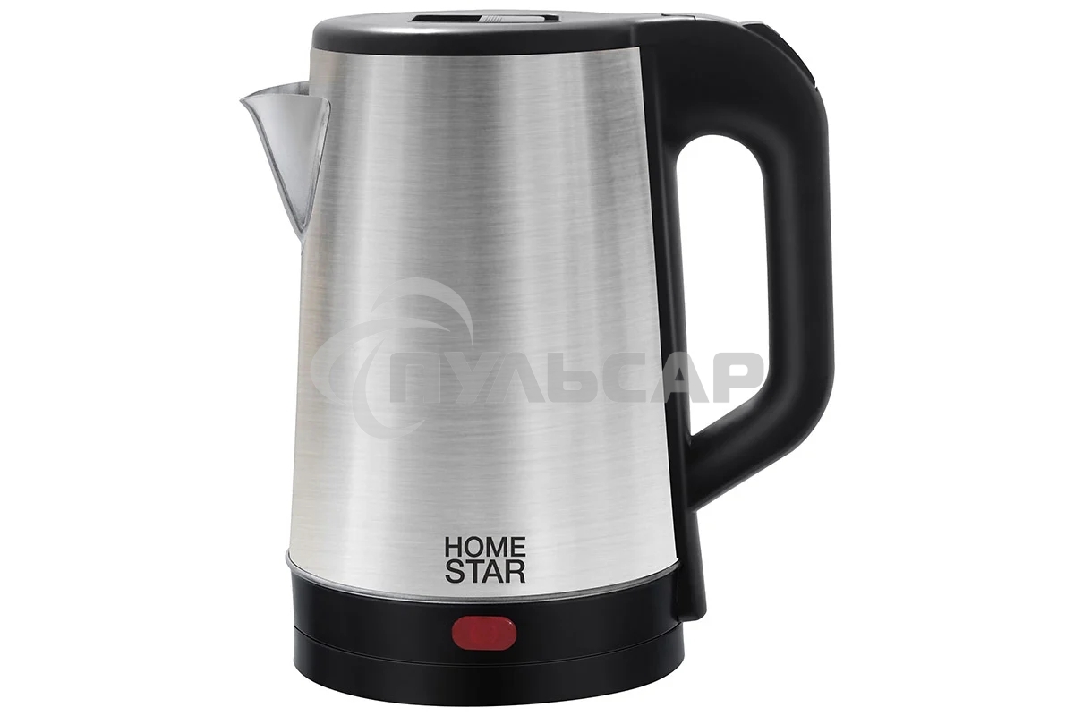 Чайник электрический HOMESTAR HS-1041 1,8 л, 1500 Вт, нержавейка, стальной/черный