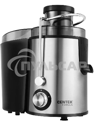 Соковыжималка Centek CT-1209 нержавеющая сталь/черный, 600 Вт