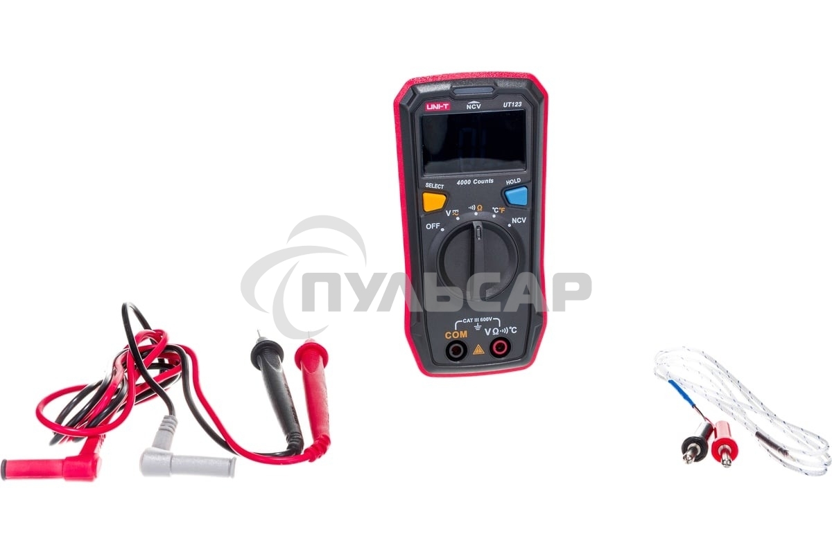 Мультиметр UNI-T Мультиметр UT123, 600В, 20МОм, карманный (0511237)
