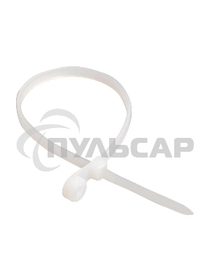 Хомут кабельный ИЭК UHH40-4-100-100 3.5х100 нейл. белый с отвер. для креп. ХОК (уп.100 шт)