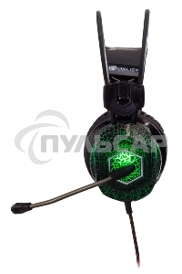 Наушники с микрофоном Oklick HS-L500G черный 2.2м мониторы оголовье