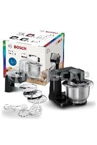 Кухонный комбайн Bosch MUMS2EB01, 700 Вт, 4 скорости, металл чаша 3,8 л, черный
