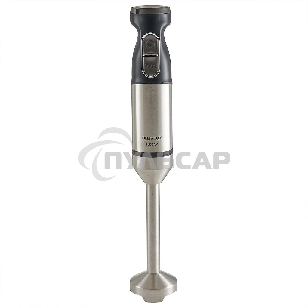 Блендер погружной DELTA LUX DE-7011B черный 1500 Вт, ТУРБО, измельчитель, стакан, венчик (8)