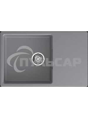 Мойка GranFest Urban 678L темно-серый, 1-чаша+крыло 780*490мм, монтаж: врезной, материал: кварц