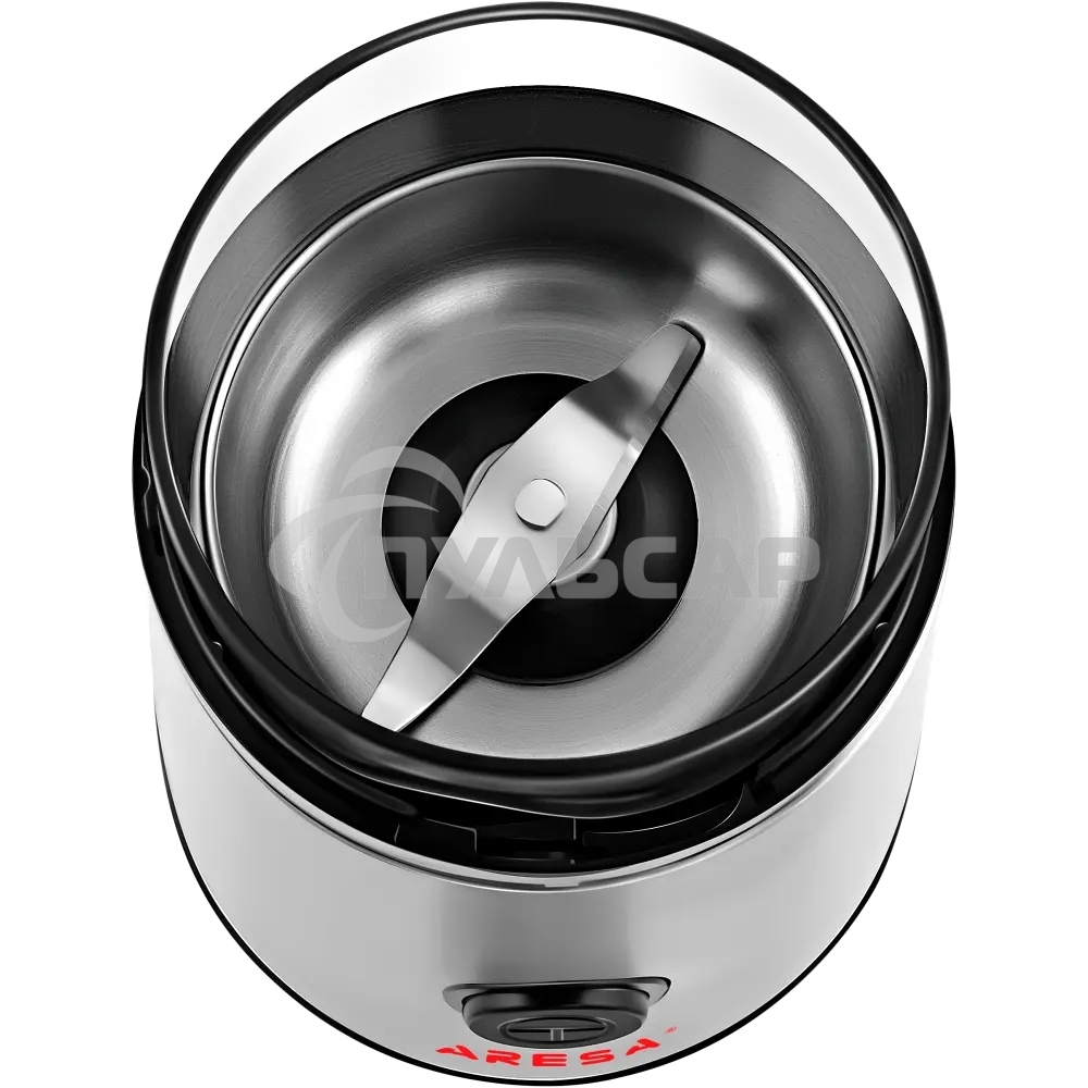 Кофемолка ARESA AR-3605 220-240В 50Гц 300Вт Вместимость контейнера для зерен 65 г. Корпус из металла, прозрачная крышка Импульсный режим работы Нож из нержавеющий стали Защита от случайного включения Возможность помола специй, орехов и сухофруктов