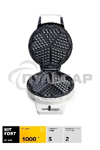 Вафельница Kitfort КТ-1624 1000Вт белый