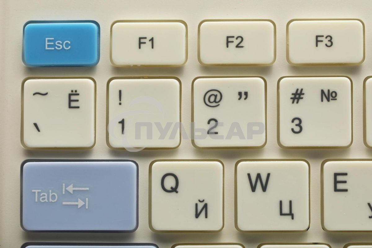 Комплект клавиатура + мышь Acer OCC205 беспроводной USB, 1200 dpi, белый/голубой