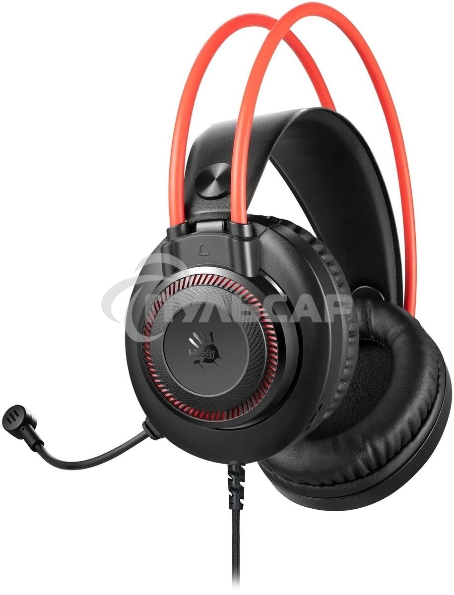 Наушники с микрофоном A4Tech Bloody G200S черный/красный 2м мониторные USB оголовье (G200S USB/ BLACK +RED)