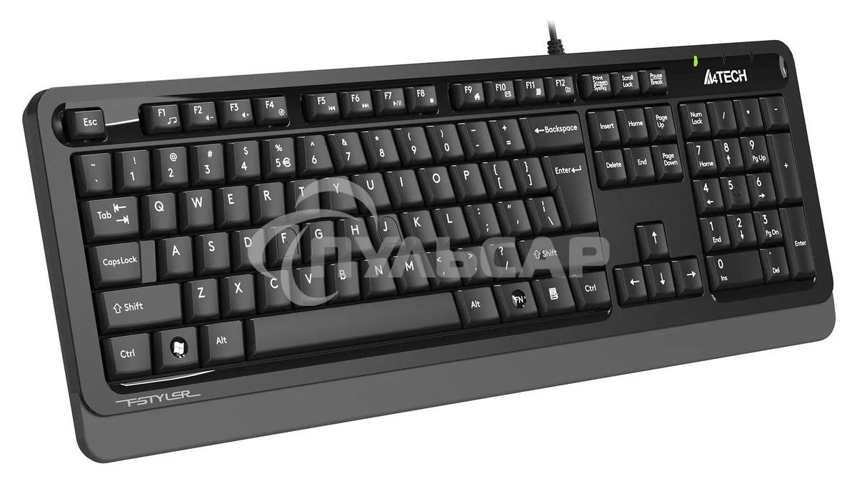 Клавиатура проводная A4Tech Fstyler FKS10, USB, черный/серый