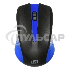 Мышь беспроводная Oklick 485MW черный/синий, 1200 dpi, радиоканал, USB, кнопки - 3