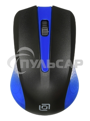 Мышь беспроводная Oklick 485MW черный/синий, 1200 dpi, радиоканал, USB, кнопки - 3