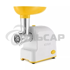 Мясорубка электрическая Kitfort КТ-2113-2 1000Вт белый/желтый